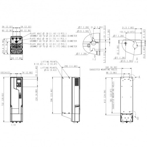 Преобразователь частоты ABB ACS580-01-363A-4+J400 (200kW, 3ф, 363A, IP21, G-150%) фото 2